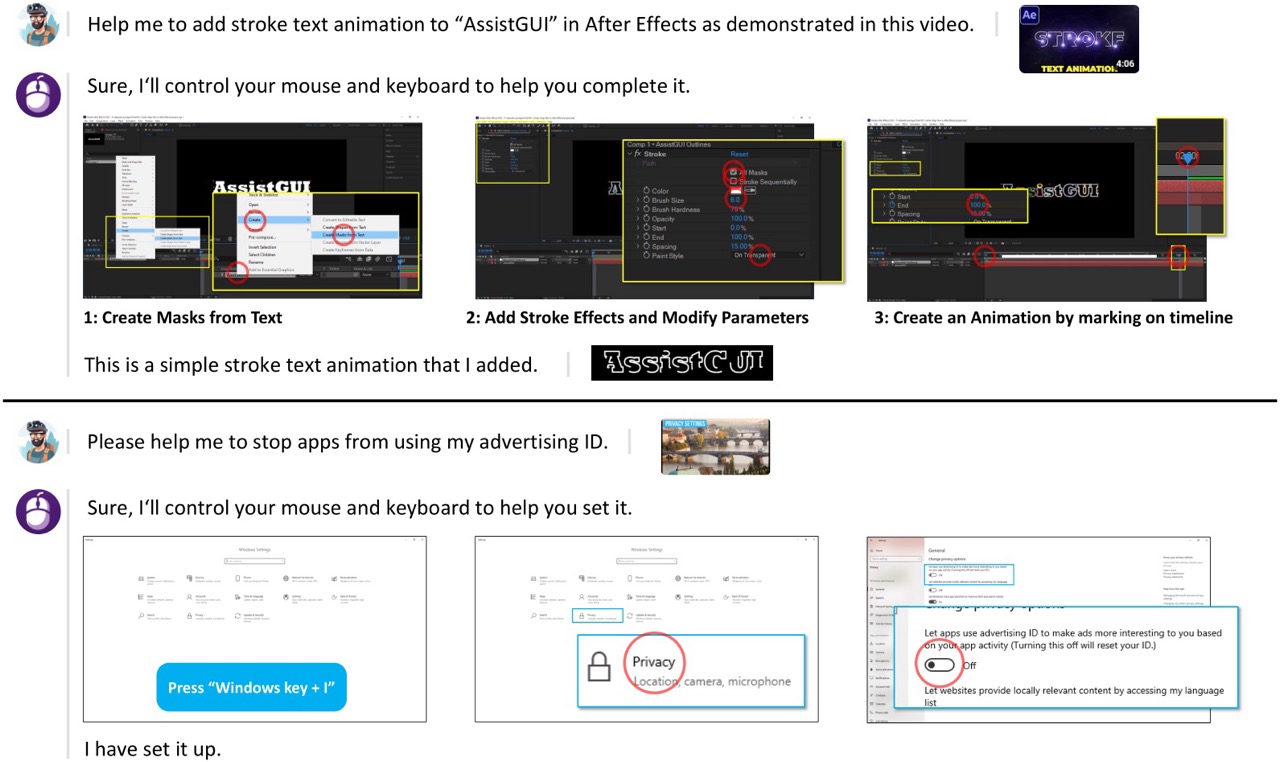 AssistGUI: Task-Oriented PC Graphical User Interface Automation teaser